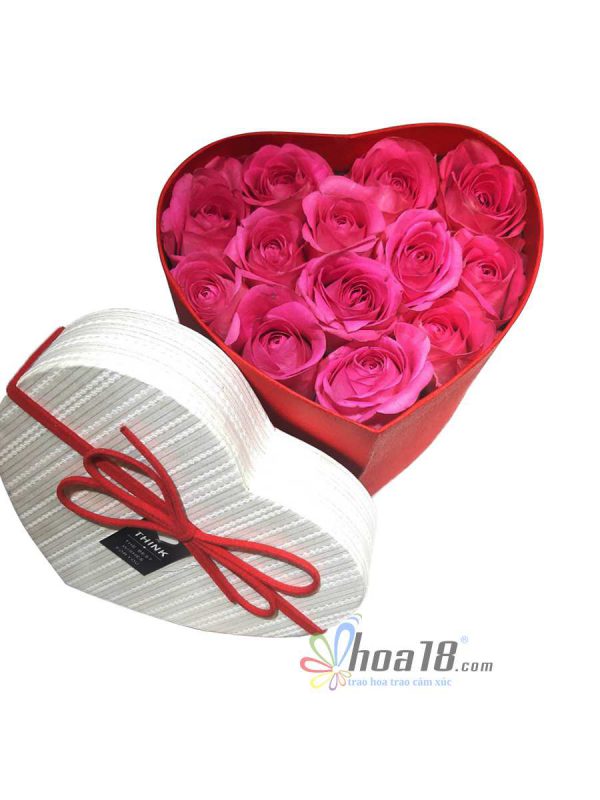 Thiết kế hoa tươi đơn giản nhưng đầy đủ chân thành Hoa tình yêu là món quà tặng tuyệt vời nhất - Hoa18.com