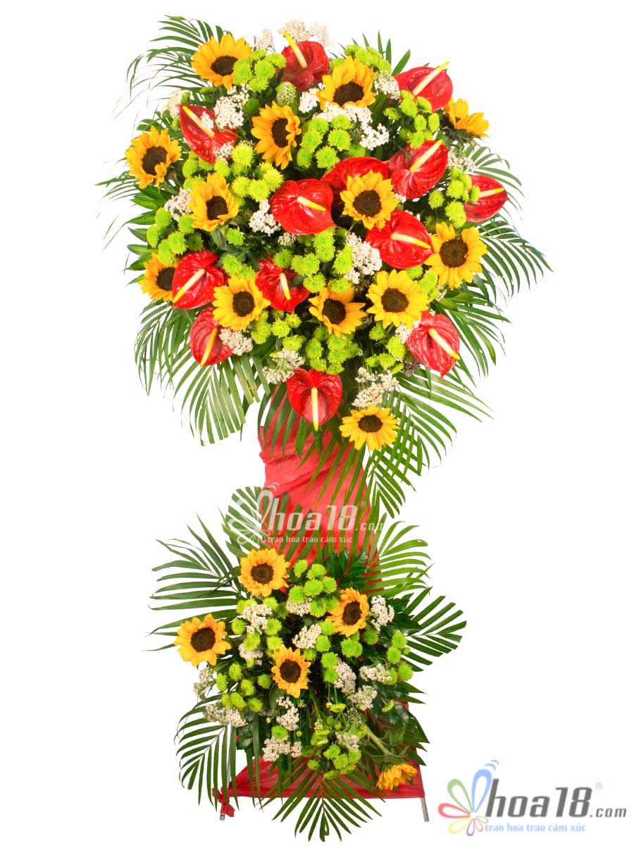 Hoa khai trương, thay cho lời chúc may mắn và thành công lẵng hoa khai trương