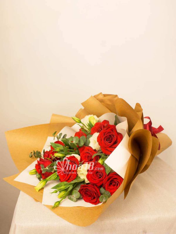 Hoa mừng 20 10 cho vợ hoặc người yêu nên chọn hoa hồng đỏ hoa 20/10