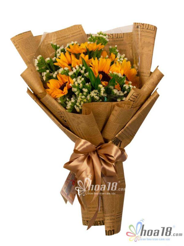 Nắng vàng tươi sáng trong từng đóa hướng dương lan tỏa niềm vui hoa tươi quận 5