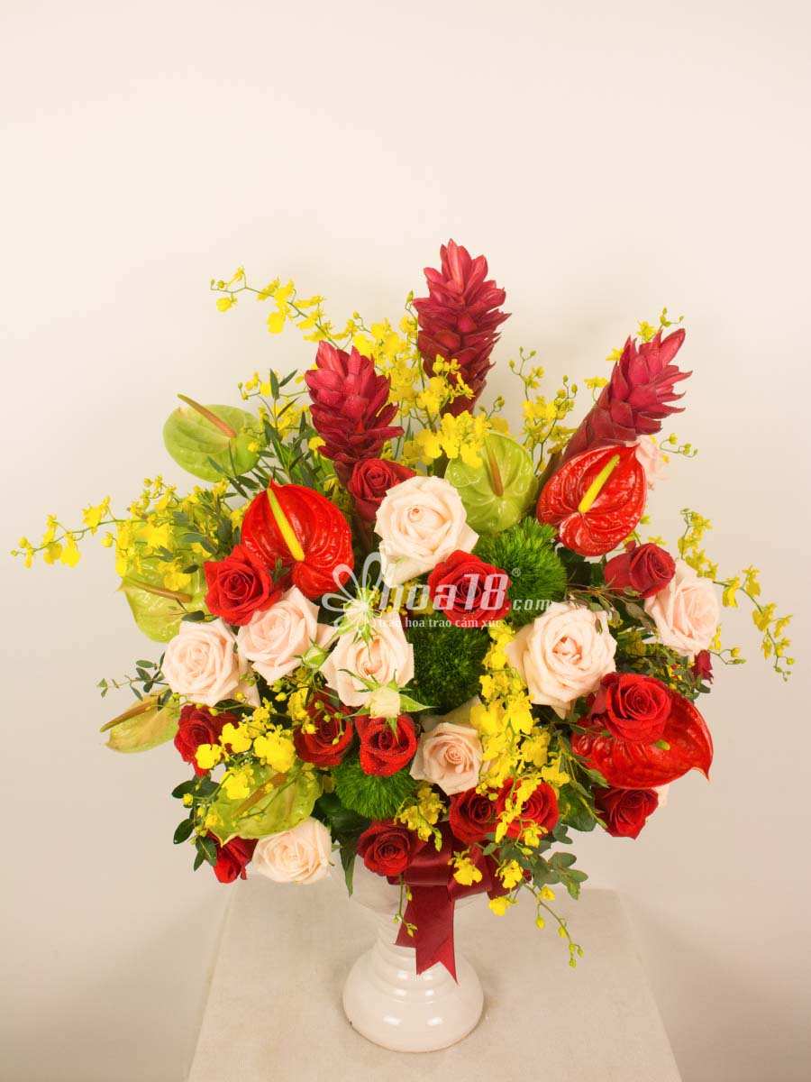 Thiết kế hoa tươi sang trọng Hoa tươi để bàn