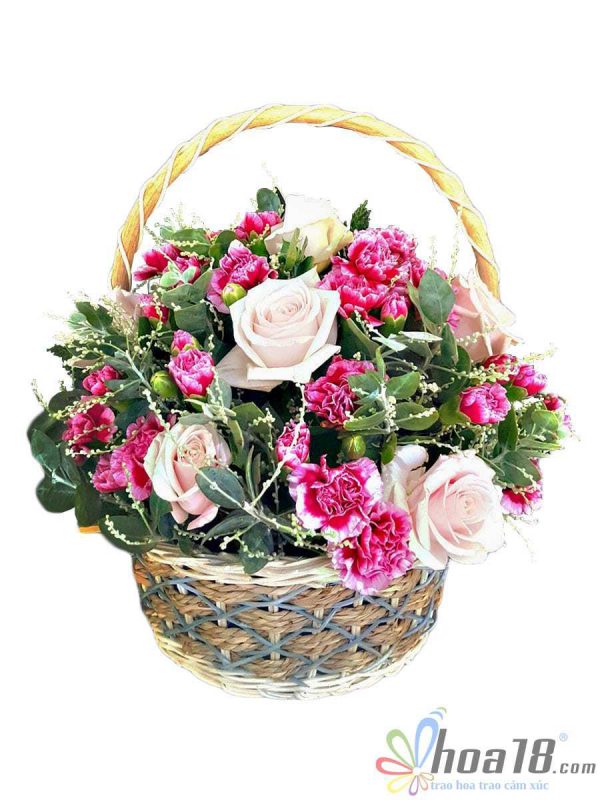Mẫu hoa tươi đẹp tại Hoa18 giỏ hoa tươi