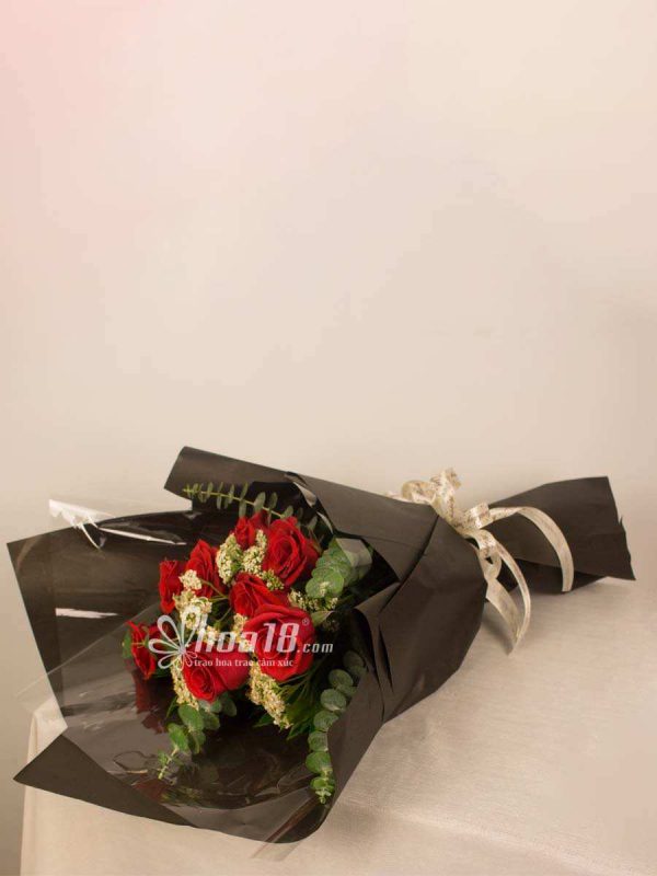Bó hoa tượng trưng hoa tình yêu đẹp - Hoa18 hoa hồng