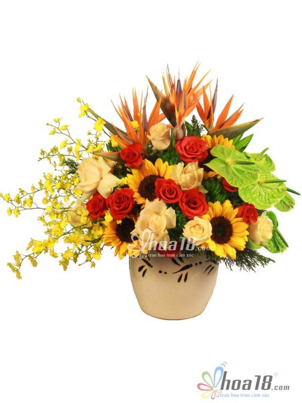 Hoa chúc mừng sinh nhật từ hoa hướng dương biểu trưng cho lòng biết ơn hoa sinh nhật