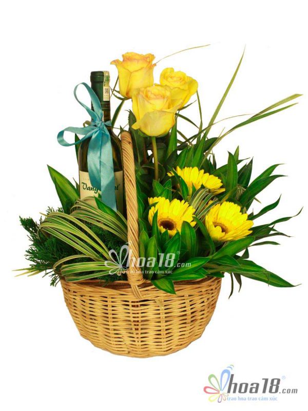 Giỏ hoa thể hiện sự chân thành và kiên định hoa sinh nhật đẹp