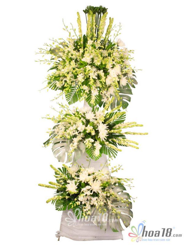 Thiết kế kệ hoa tươi xoa dịu mọi mỗi buồn hoa chia buồn